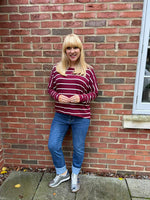 Wine Striped Top Annie